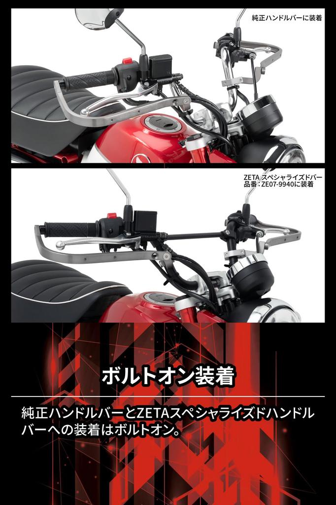 ZETA RACING MONKEY125 MONKEY125 Adventure Armor Hand Guard Titanium Color Specialized Design for OEM Handlebars and ZETA Specialized Handlebars Number