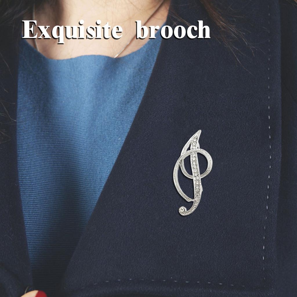 English Letter Brooch With Water Filled Diamond Alloy Chest Flower, Clothing Accessory Pin