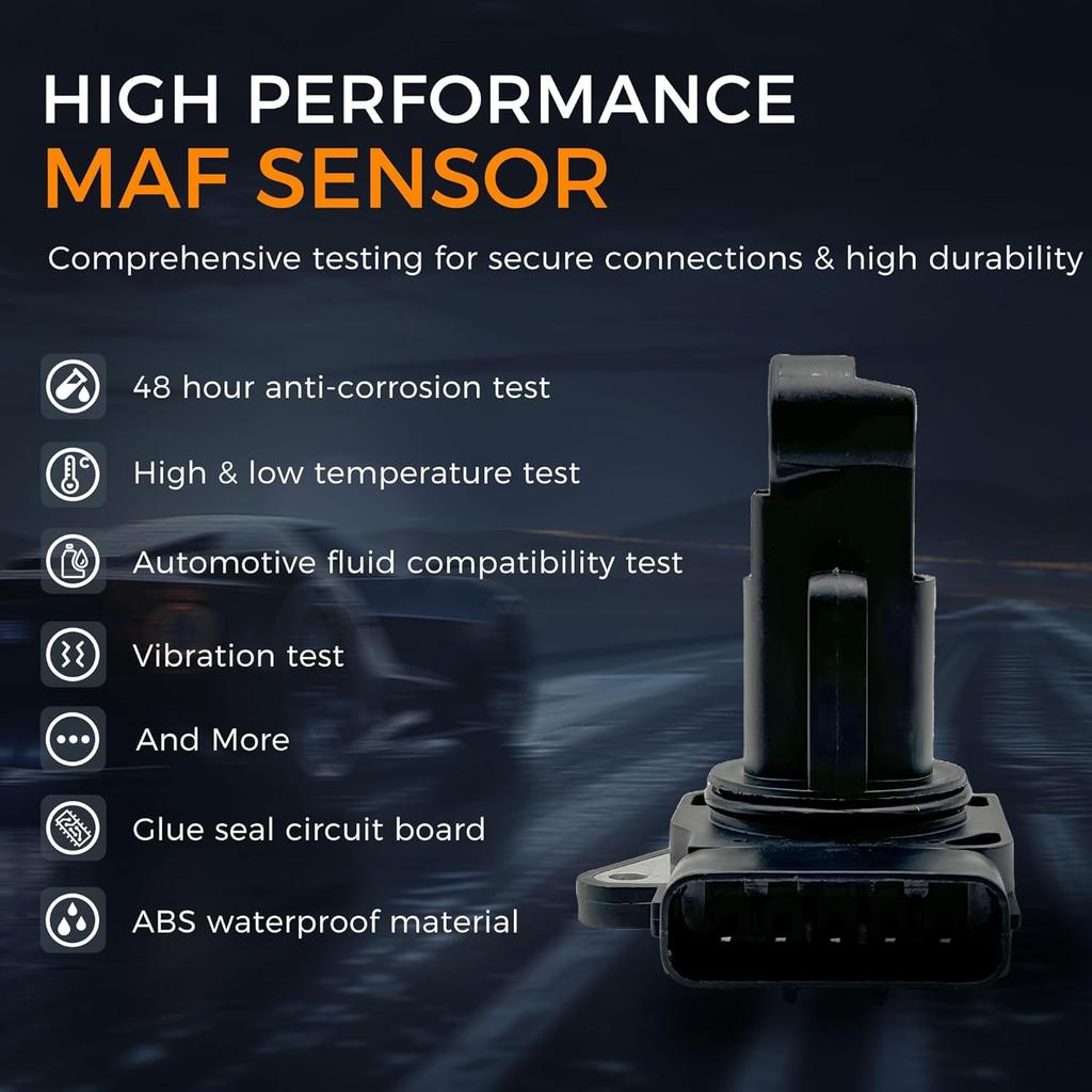 Mass Air Flow Sensor for Toyota 00-09 4Runner 02-06 Camry 03-08 Corolla 01-10 Highlander 99-15 Tacoma 01-05 RAV4 Lexus ES300 RX300 Scion xA xB, MAF