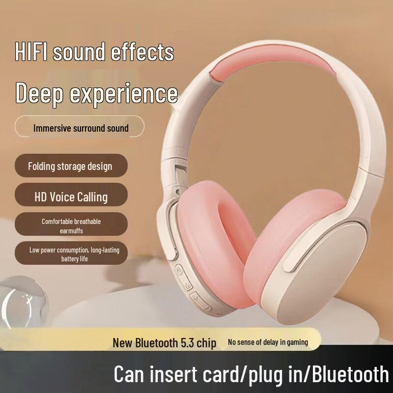 Беспроводные Bluetooth игровые накладные наушники с глубоким басом P2961 - Высококачественный звук для киберспорта и музыки