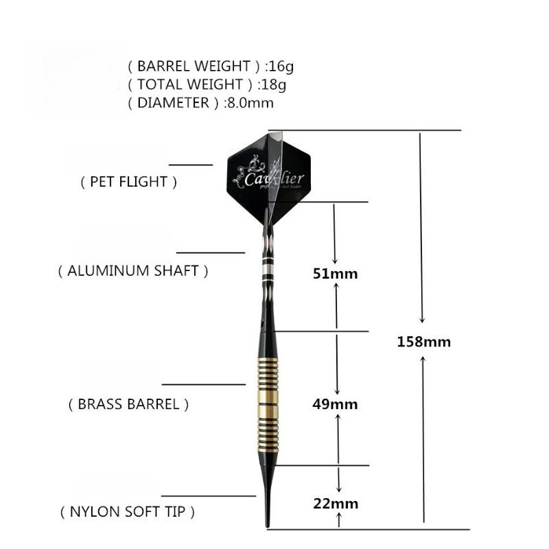 Мягкая латунная игла для дротиков 18 г, высококачественный набор дротиков