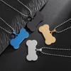 New European and American Stainless Steel Dog Bone Tag Pet Pendant Pendant