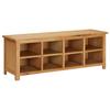VidaXL Shoe Rack 114x37x45 Cm Solid Oak Wood