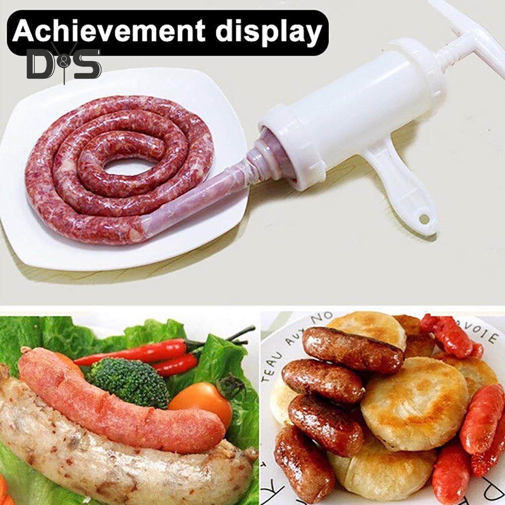 Decorations Home Kitchen Manual Meat Sausage Filler Stuffer Funnel Salami Maker Machine