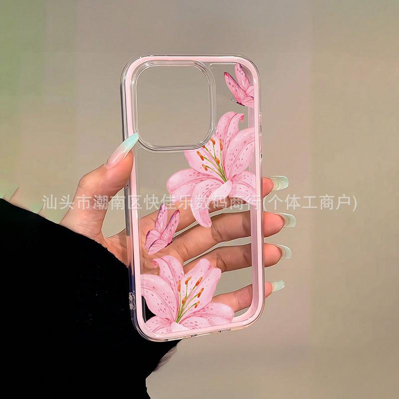 Цветы на весь экран подходят для чехлов для телефона iPhone 17 Air, iPhone 16/15/14/13/12/11 Pro Max с цветовыми блоками