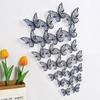12PCS/Pack 3D Butterfly Wall Decals Stickers Hollow Butterflies Decals Butterflies Wall Art Decor For Wedding