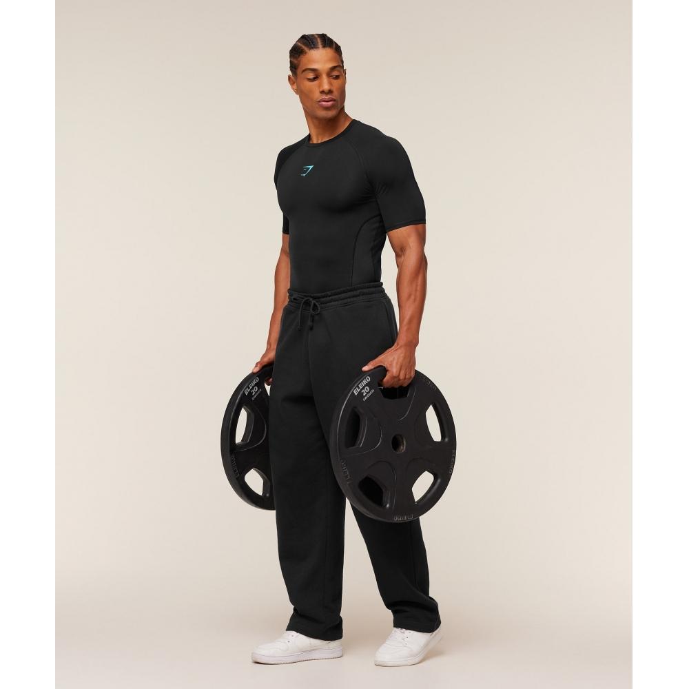 Gymshark ElemenT Термобелье Футболка Черный Бренд Синий A2b4c Bc8k