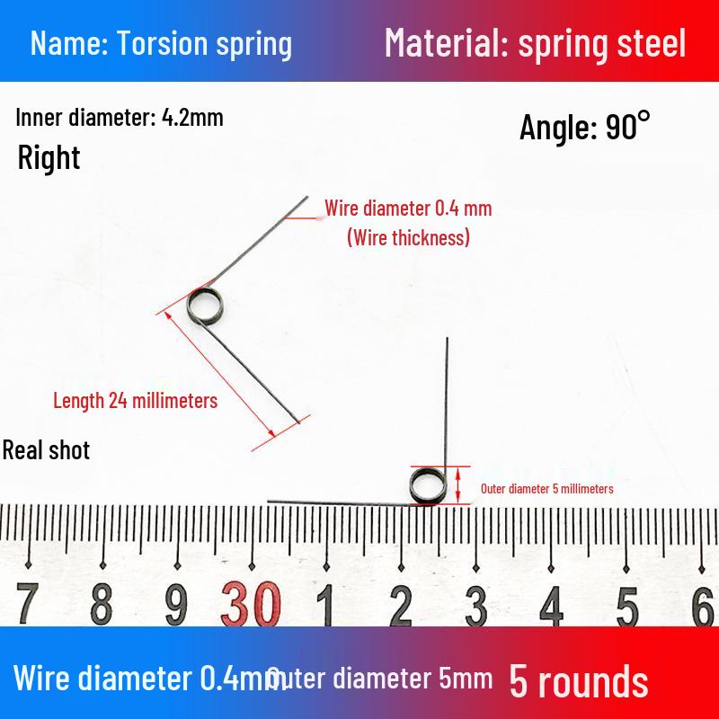 Torsion Spring Steel 0.3-3.0 for 90/180° Clip Trash Can
