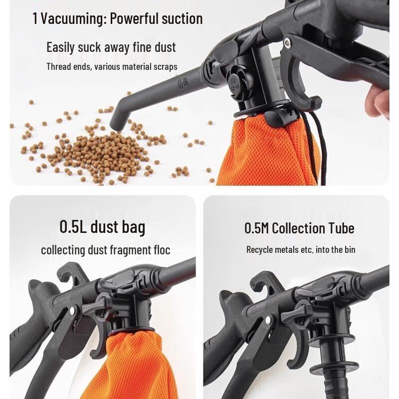 Industrial Pneumatic Blow-Suction Vacuum Cleaner with 3m Spring Tube