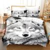 Wolf Cute Animal Bedding Set 3D Printing Kids Adult Luxury Gift Polyester Duvet Cover Home Textiles Single Full King Twin Size