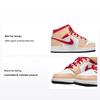 Детские кроссовки Air 1 Mid GS Light Curry Cardinal Red Cream White-Onyx White 554725-201