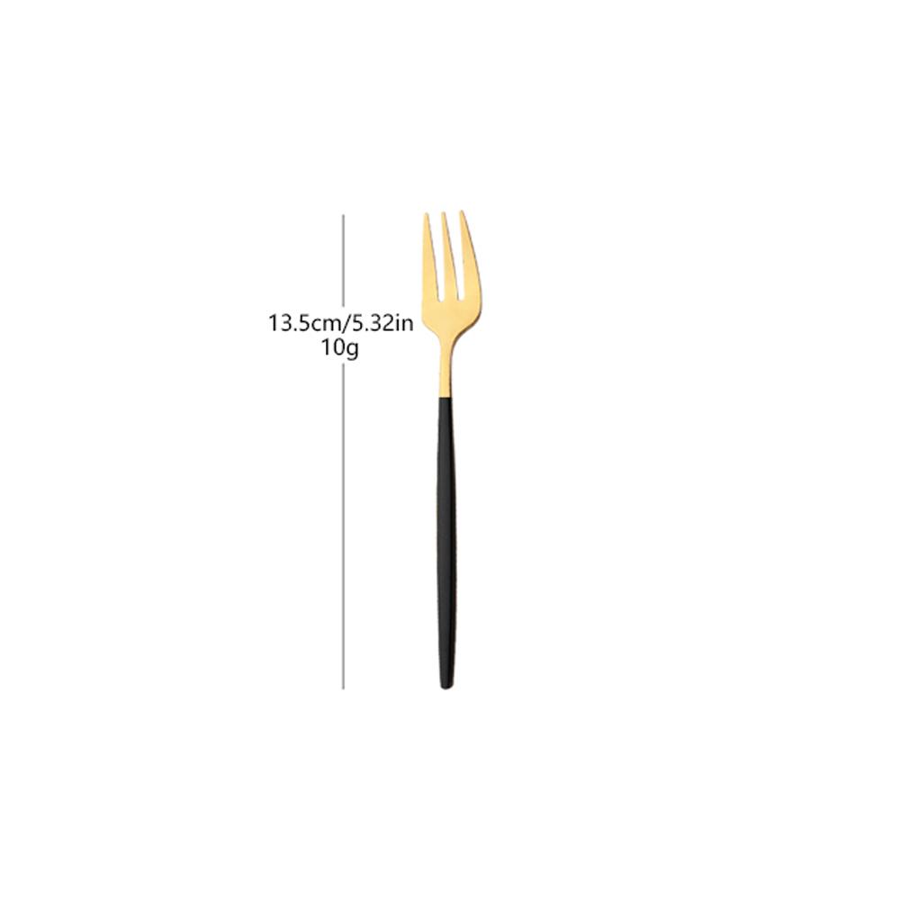 4 шт. вилки для чая из нержавеющей стали, черные, золотые, вилки для торта, закуски, салата, кофе, вилки для фруктов, зеркальные столовые приборы, набор кухонной утвари