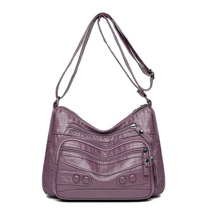 Сумка для среднего и пожилого возраста, женская сумка через плечо из мягкой кожи, большая вместительная сумка через плечо, материнская сумка