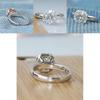 Classy Platinum Colored Wedding Ring For Women With Square Zircon Gem