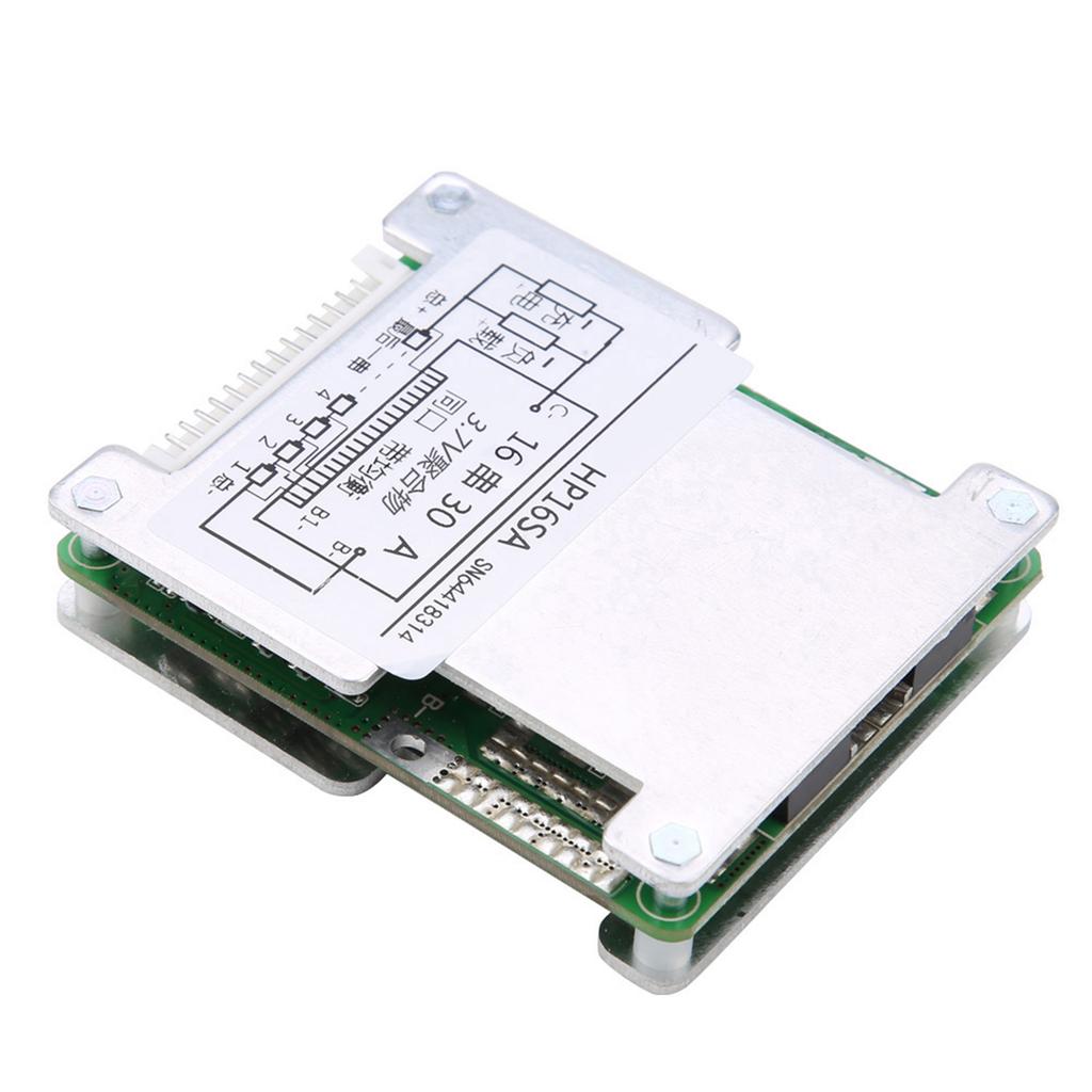 16S 48V60V Lithium Battery Balance Protection Board with Aluminum Heatsink (3.63.7V 30A)