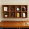 Wooden Display Shelf for Wall Case 8 Grids Mounted Home Decoration Floating