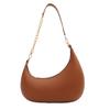 Stylish Mid-sized Crescent Handbag For Women 2024 Simple Urban Pu Leather Bag