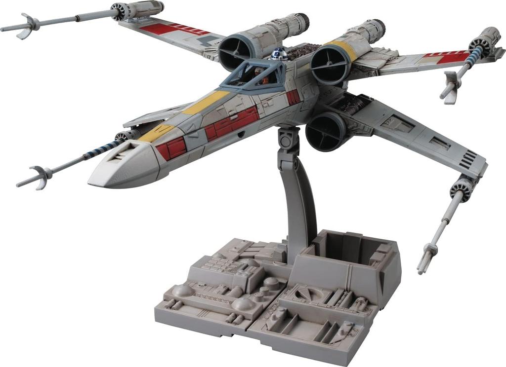 BANDAI SPIRITS Star Wars Starfighter Plastic Model Package 1/72 X-Wing Color-coded (New Version)