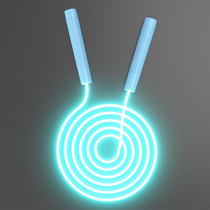 Светящаяся скакалка для детей, регулируемая по росту, светодиодная, для ночных прыжков, детская, взрослая, легкая, для тренировок, спортивный фитнес-инвентарь