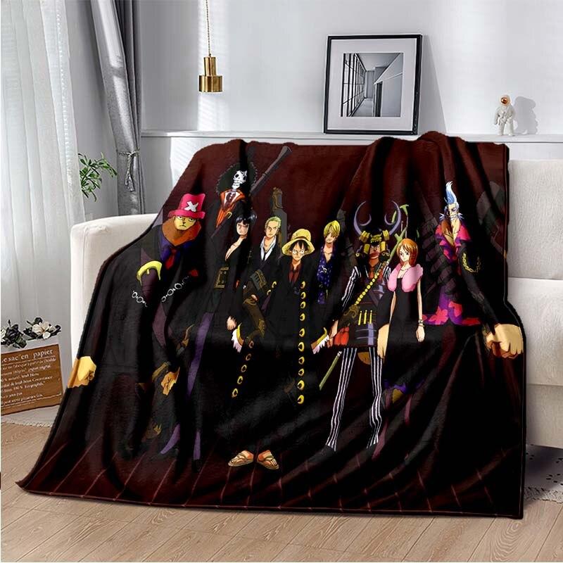Anime One Piece 3D Printed Art Fleece Blanket for Beds Hiking Picnic Thick Quilt Fashionable Bedspread Fleece Throw Blanket