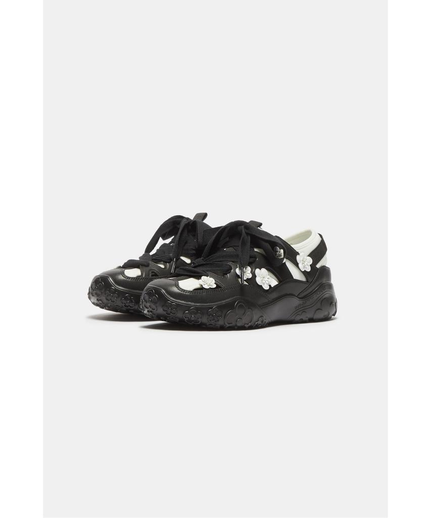 Suecomma Bonnie Flower Sandal Sneakers(Black&White)_Dg4Ds26030Bwx