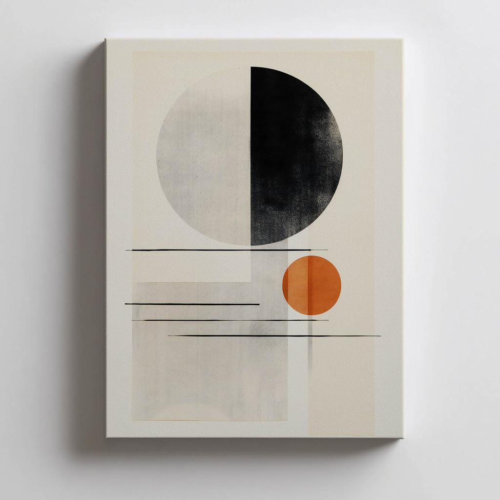 Geometryczna Abstrakcja Geometryczna Abstrakcja, 70X100 Cm, Rama Aluminiowa Czarna, Papier Matowy 230 Gsm