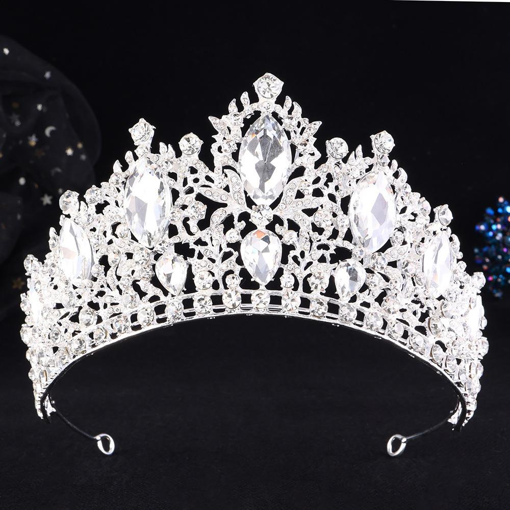 Water Drop Shape Tiara Hair Crown Rhinestone Bridal Wedding Crown Hair Accessories Party Event