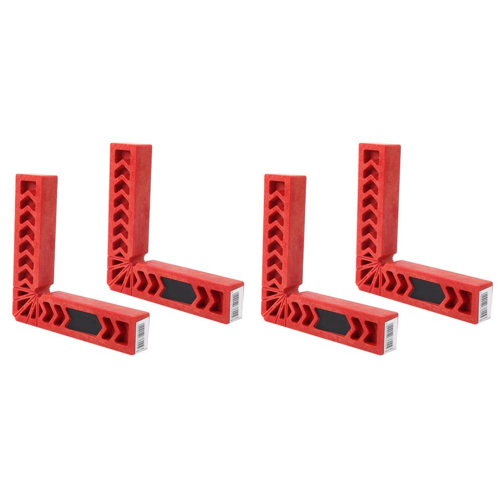 4Pcs Set Carpenter L‑Shape 90 Degree Right Angle Positioner Corner Clamp Woodworking Tools