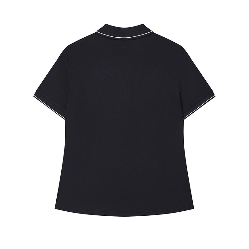 Fila Дышащая Приятная к коже Удобная Универсальная Простая Короткая Трикотажная Рубашка-поло Унисекс топы Белый Легендарно-синий F11W523105F-NV