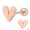 Ruby 14K Gold Needle Rose Gold Heart Piercing (S8539117)