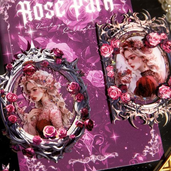 10 шт. Винтажная полая рамка для роз, декоративная бумага, идеально подходящая для коллажа, журналов, принадлежностей для скрапбукинга