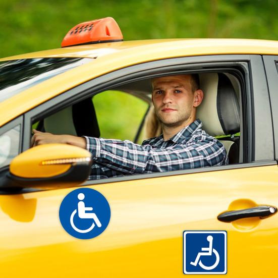 5 шт. наклейки для инвалидов прочные виниловые устойчивые к ультрафиолетовому излучению водонепроницаемые легко видимые наклейки с символами инвалидных колясок