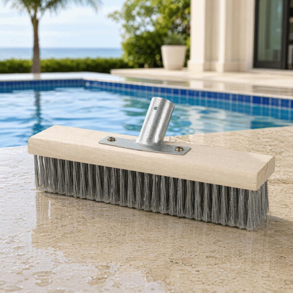 Corrosion-Resistant Wire Broom Brush Stainless Steel Floor Scrubbing Brush Swimming Pool