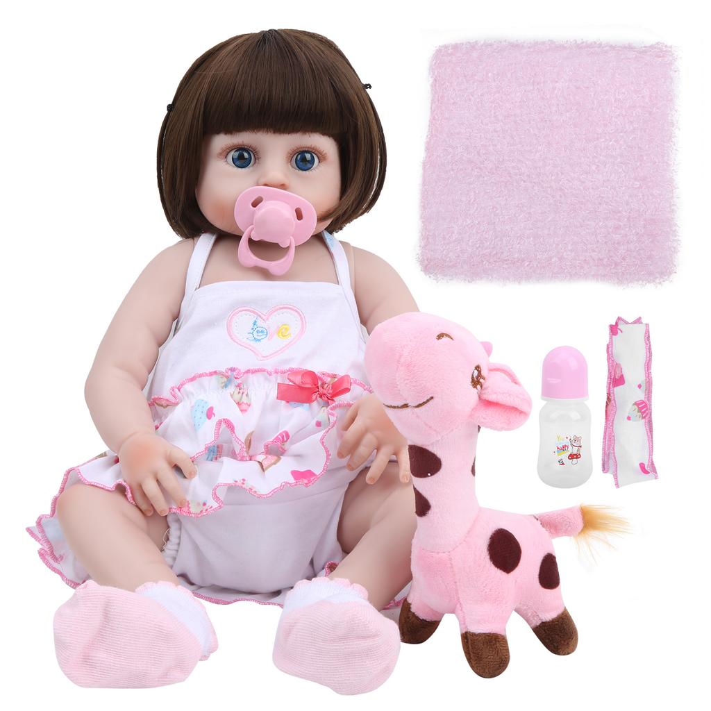 19-дюймовая Симпатичная Кукла-Реборн, Виниловая Детская Ролевая Игровая Кукла, Подарочная Игрушка, Голубые Глаза