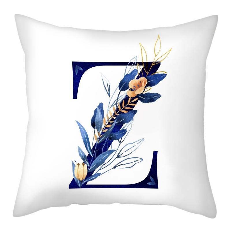 45x45 см креативный цветочный объемный дизайн 26 букв синий наволочка Свадебная вечеринка домашний декор диван офисное сиденье наволочка