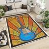 Polyester Nashville Guitar Rug Large & Medium Non-Slip Nashville Guitar Area Rug - Polyester Crystal Velvet Carpet,