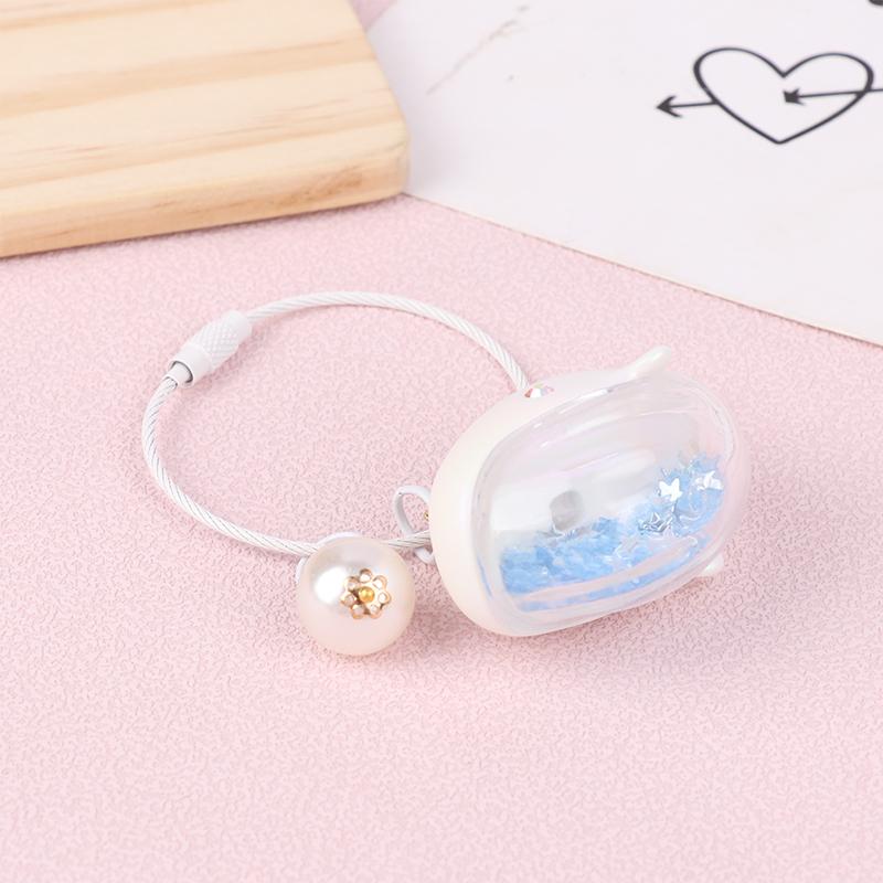 Забавный брелок в виде дельфина с жидкостью для ключей от машины Kawaii Китовый дом, кулон, брелок для ключей, сумки для девочек, брелки, ювелирные изделия, подарки