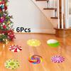 Рождественская серия Декор Новое поступление Наклейки на пол в форме конфетного узора Декор для гостиной и спальни Наклейки на стены Аксессуары