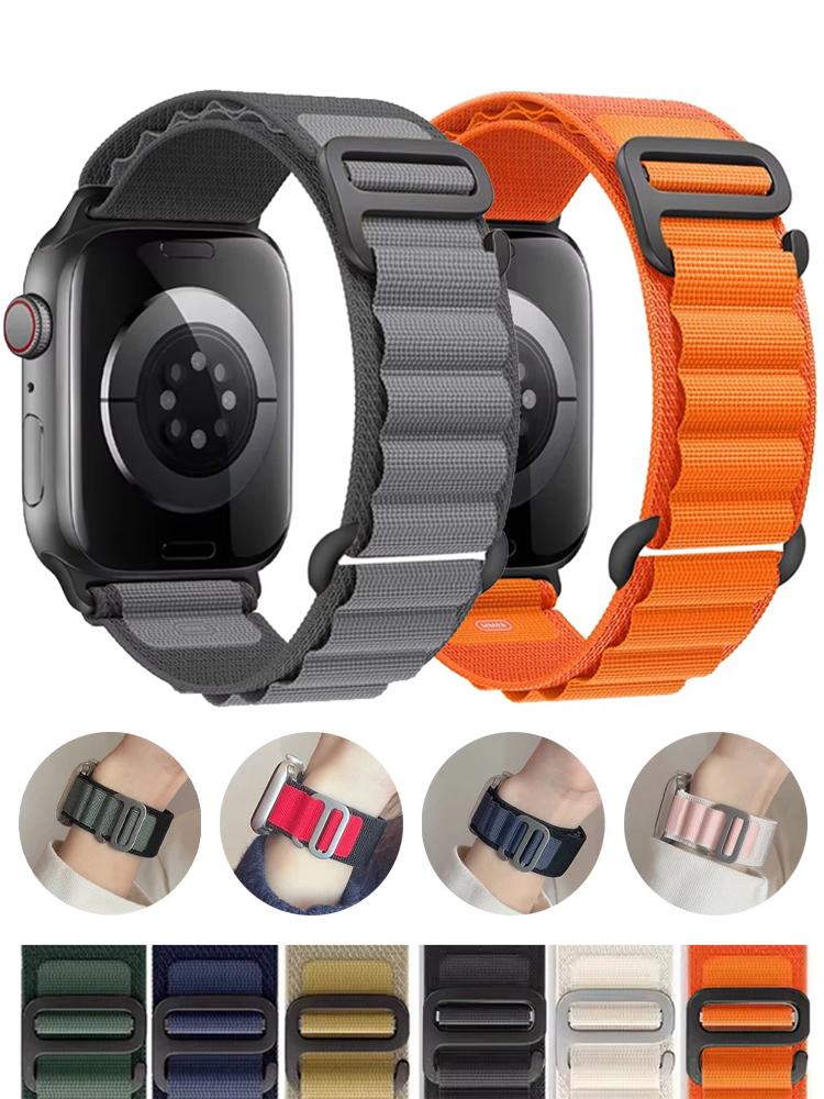 For Apple watch Ultra2 band 49mm 40mm 44mm 45mm 46mm 42mm 41mm Alpine loop Correas bracelet iwatch series 9 7 8 se 3 10 11 Strap