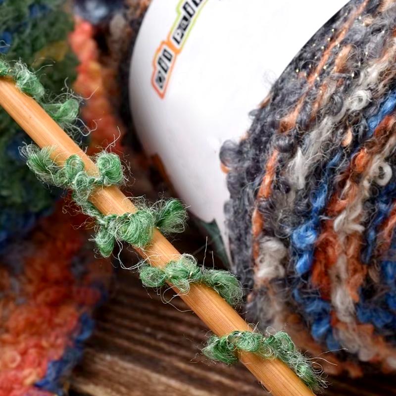 1 шт шерстяная нить модный вязаный шарф теплый цвет ручная работа градиент масляная живопись ретро стиль пряжа клубок