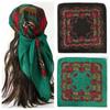70*70cm Fashion Pure Cotton Hair Scarf Women Handkerchief Printed Female Square Head Bandana Small Neck Muffler Hijab Lady Girl