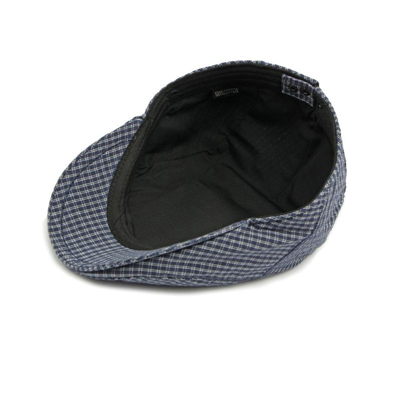Берет Мужской Британский Ретро Кепка Вперед Клетчатый Берет Художника