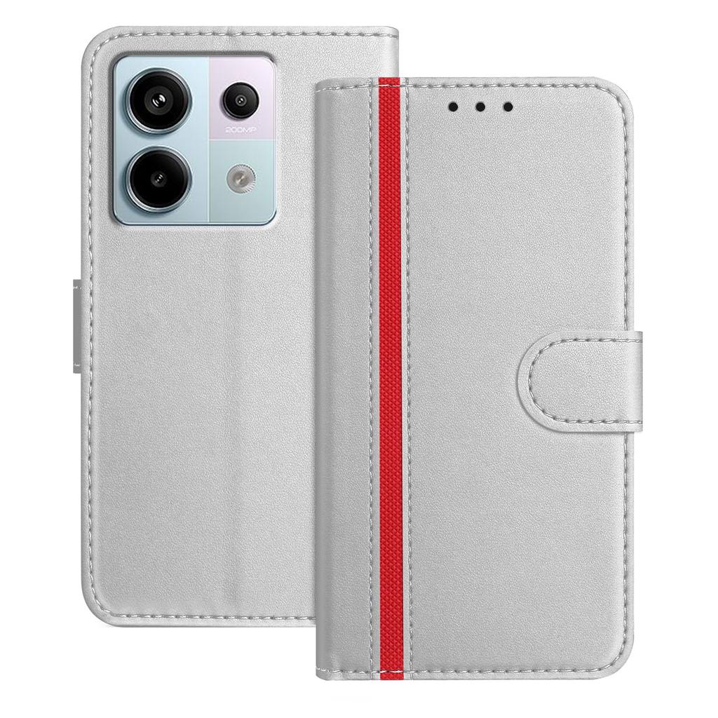 For Xiaomi Redmi Note 13 Pro 5G Phone Cases Wallet Stand Color Splicing Leather Cover with Magnetic Clasp