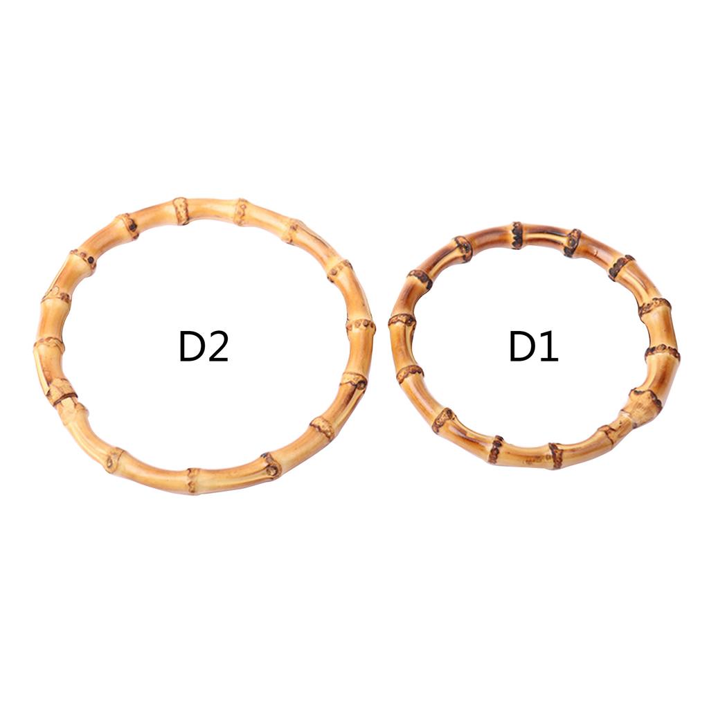 Плоская круглая форма Сумка Кошелек Ручка Практичная бамбуковая ручка для сумки Ручки для DIY Замена для самодельной пляжной сумки, сумки-кошелька