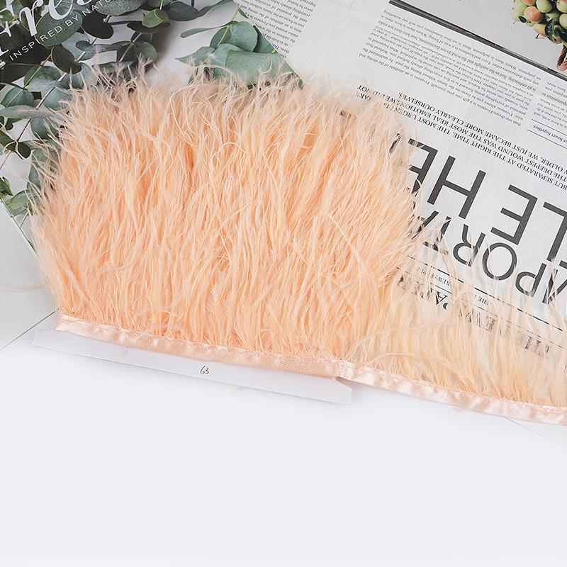 8-10Cm Ostrich Feather Wedding Dress Diy Performance Clothing Accessories Feather Tassel Including Webbing