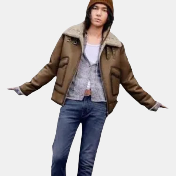 Levis FW24 Performance Warm Fleece Series Куртка из искусственной овчины с регулируемой молнией Мужская куртка Коричневый 002NB-0000
