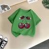 Children's Casual Short-sleeved T-shirt - Summer Girl's Cute Cherry T-shirt