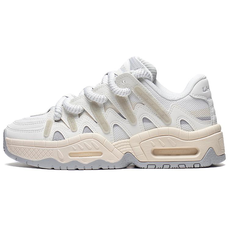 LiNing CF Tracing, Version 2.0 Lightweight, Wear resistant, And Non slip Low Top Sports Casual Shoes Women's White Gray AGCT178-1