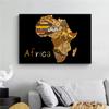 Vintage Map of Africa Poster Print Canvas Painting Africa Landscape Wall Art Picture For Modern Living Room Home Decoration