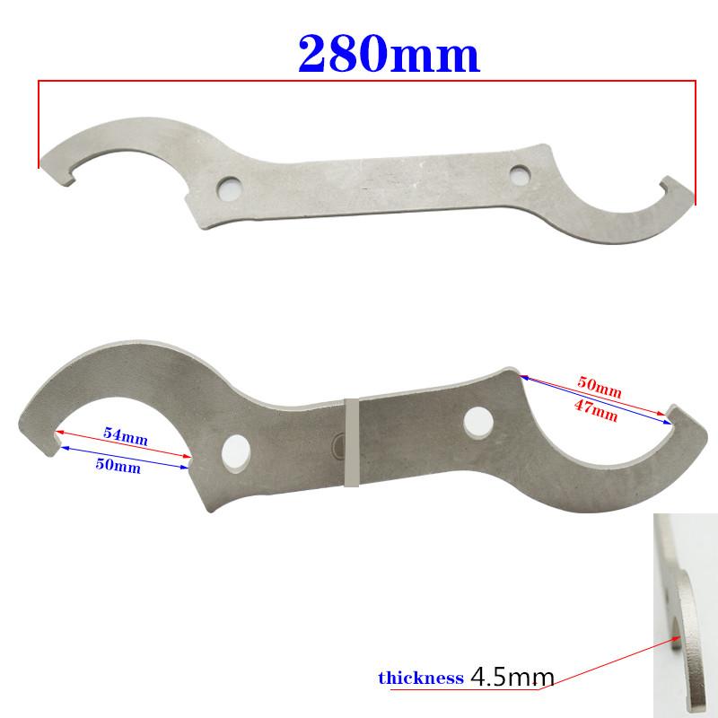 Stainless Steel Motorcycle Rear Shock Absorber Steering Stem Wrench Hook Spanner